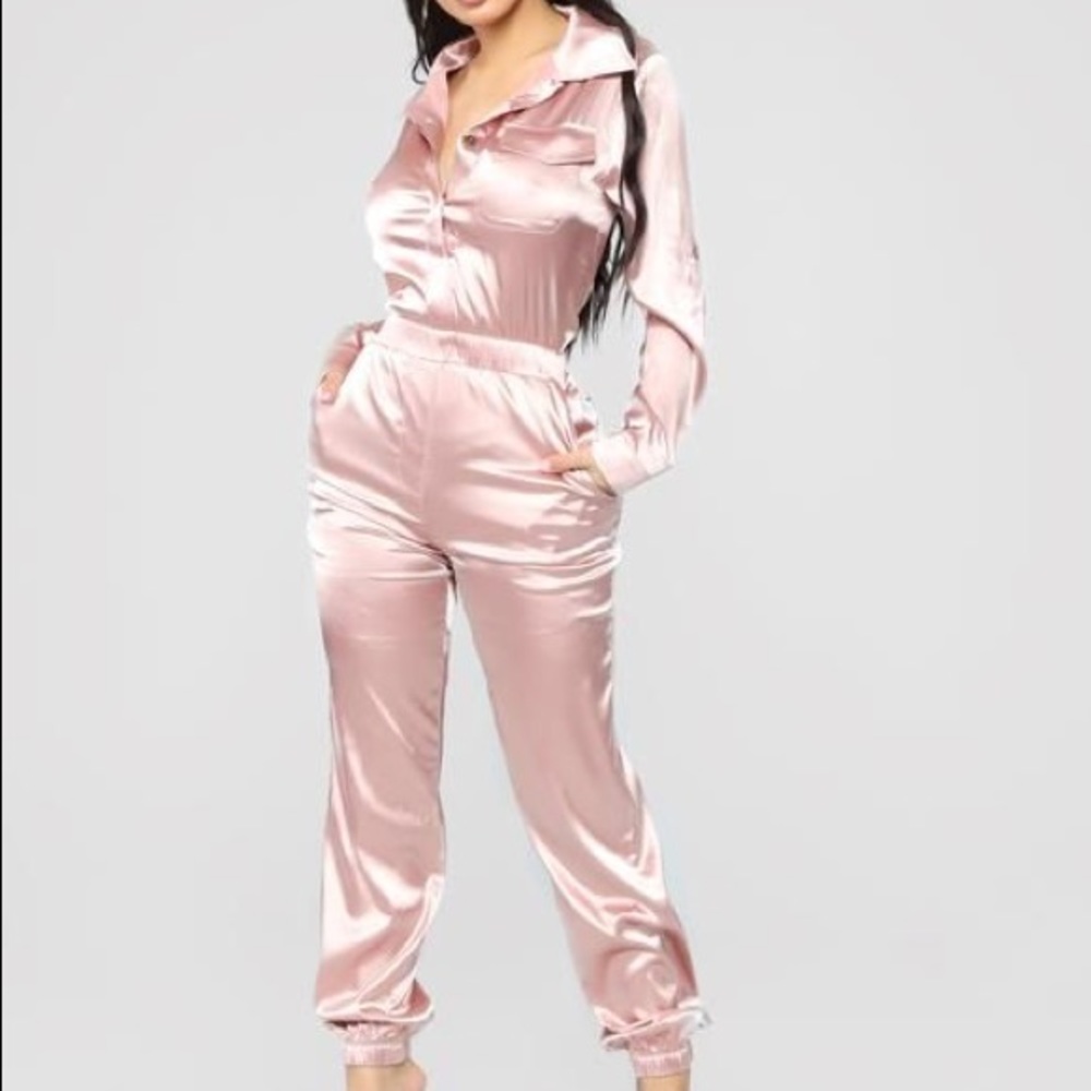 Fashion Nova Silk Jumpsuit